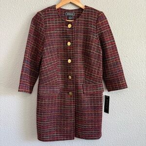 NYCC Plaid Pattern Jacket/Blazer‎ Size Small NWT
